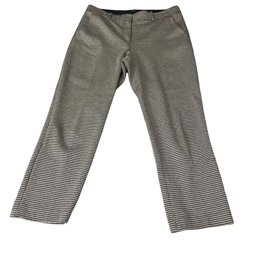 Theory Black & White Cropped Ankle Pants